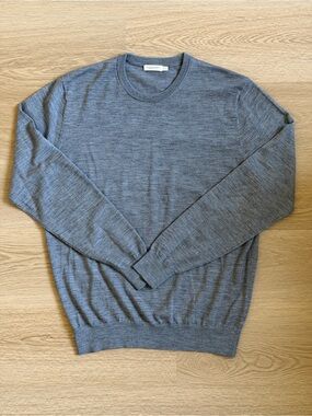 Suitsupply Crewneck Merino Wool Sweater - Gray